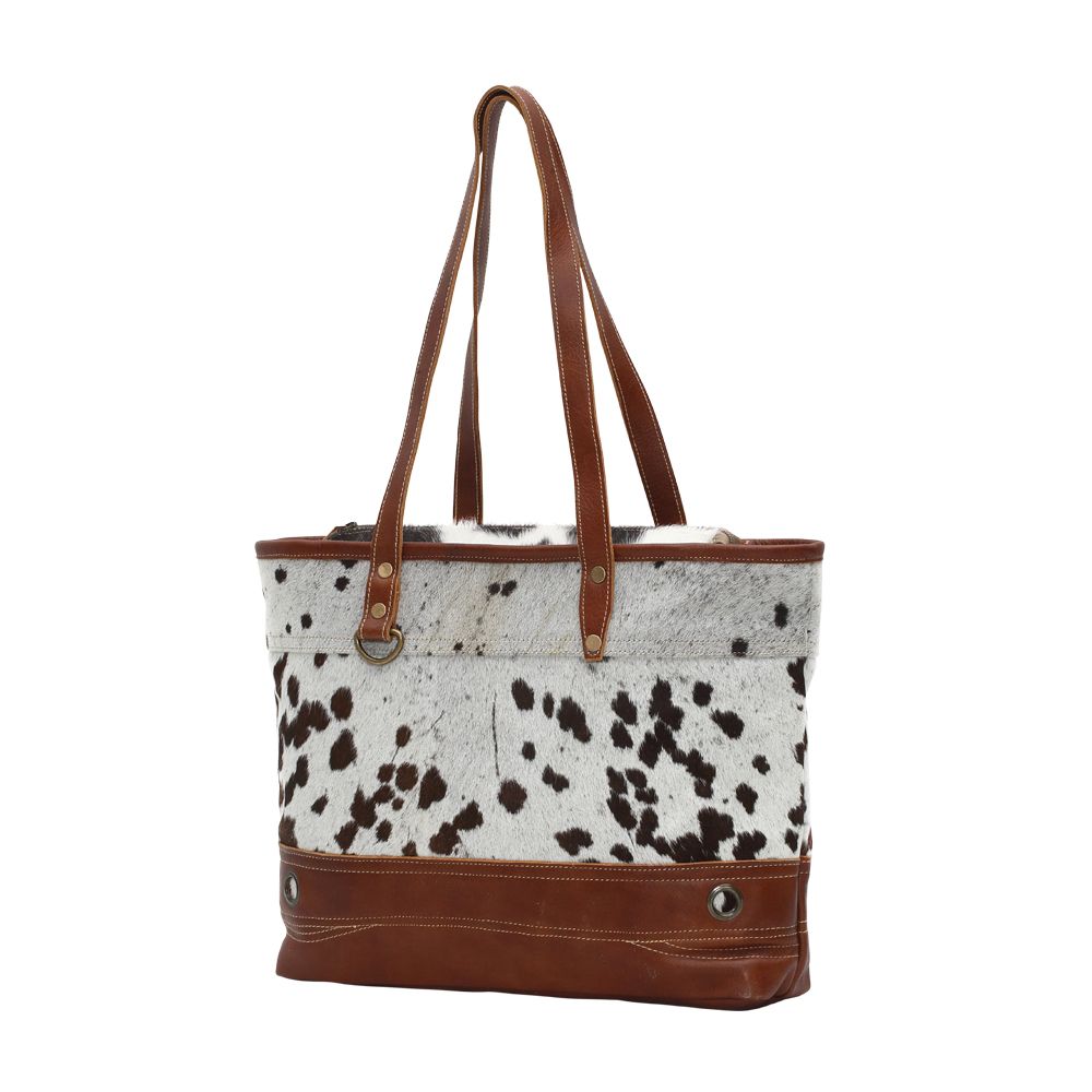 COMBINED LEATHER & HAIRON BAG