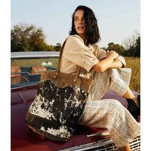 Load image into Gallery viewer, MYRA SOOTY SPECKS CANVAS &amp; HAIRON BAG
