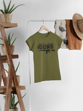 Load image into Gallery viewer, Messy Buns and Guns Women&#39;s Tee
