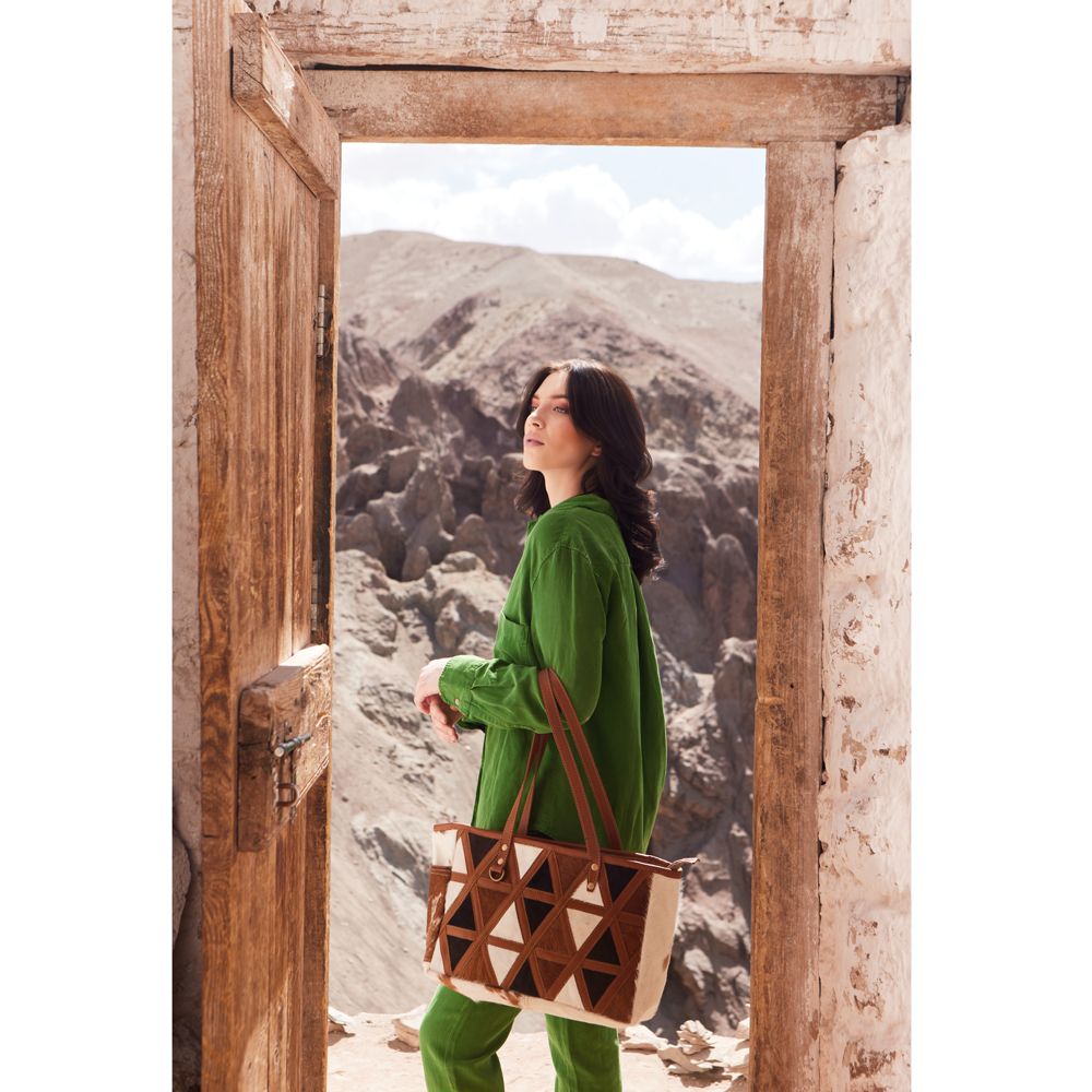 CHRISTINE LEATHER & HAIRON BAG