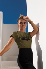 Load image into Gallery viewer, Messy Buns and Guns Women&#39;s Tee
